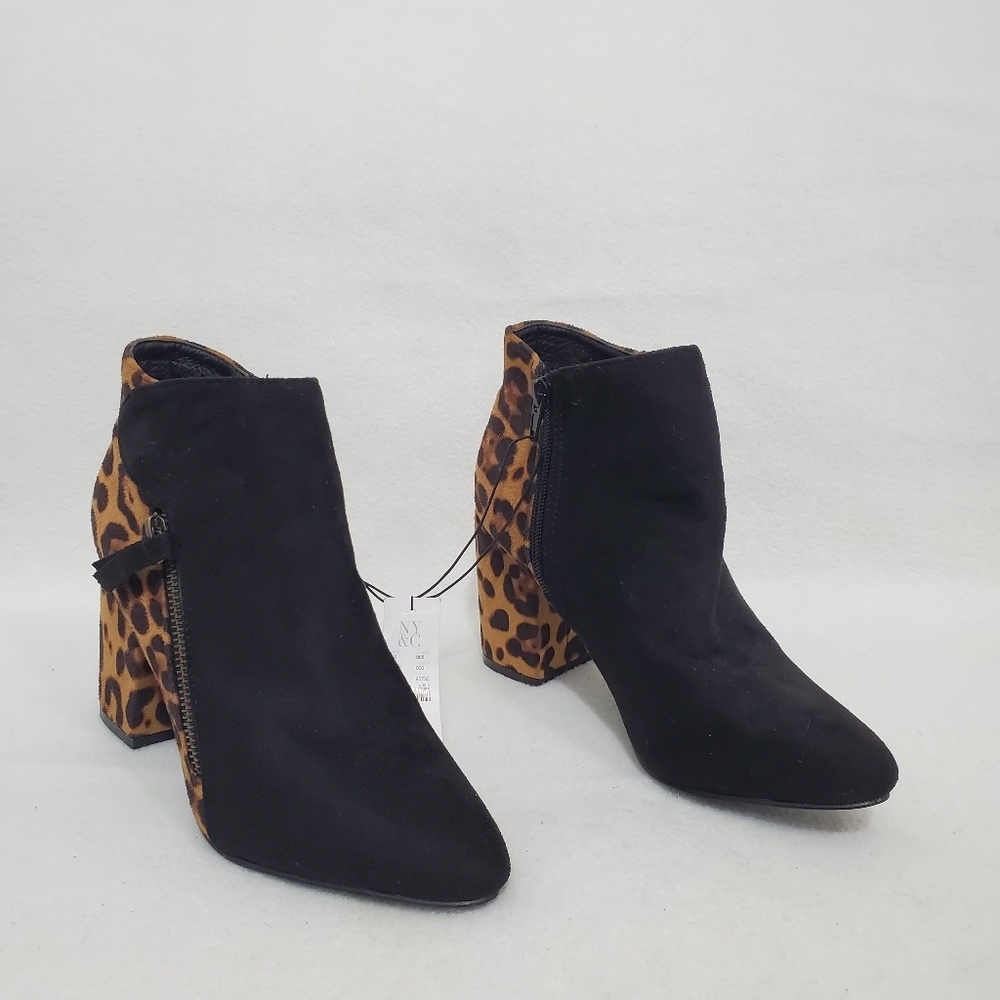 NWT NY & Co Ruby Animal Print Ankle Boots